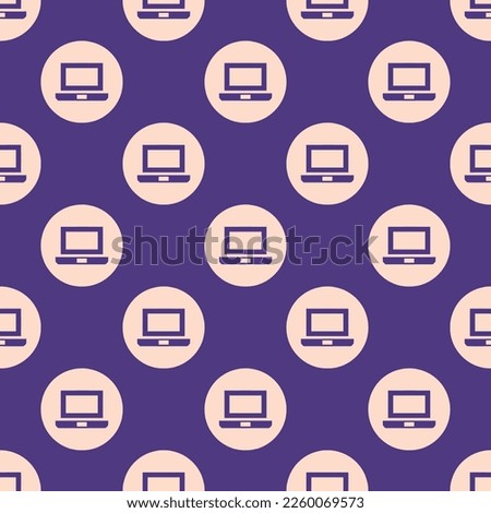 Seamless repeating tiling laptop alt flat icon pattern of regalia and unbleached silk color. Background for poster.