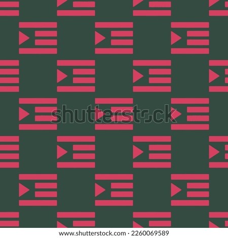 Seamless repeating tiling indent left flat icon pattern of charcoal and brick red color. Background for desktop.