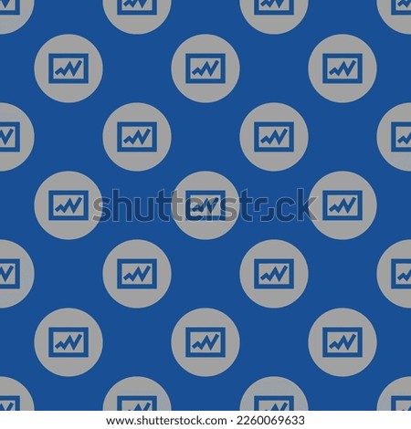 Seamless repeating tiling graph alt flat icon pattern of yale blue and dark gray color. Background for banner.