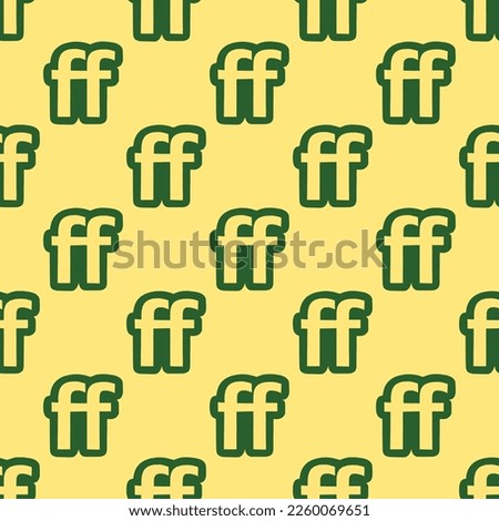 Seamless repeating tiling friendfeed flat icon pattern of mellow yellow and hunter green color. Background for logo design.