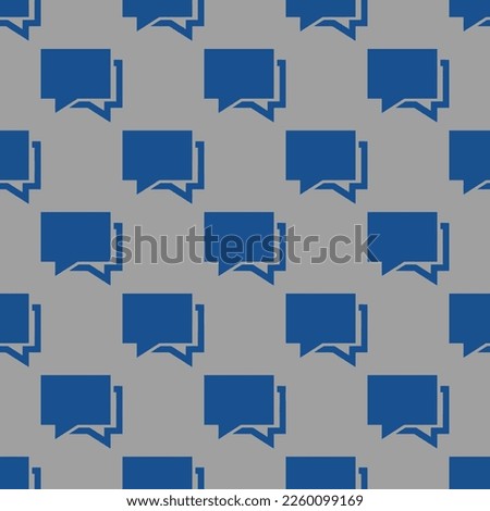 Seamless repeating tiling comment alt flat icon pattern of dark gray and yale blue color. Background for music sheet.