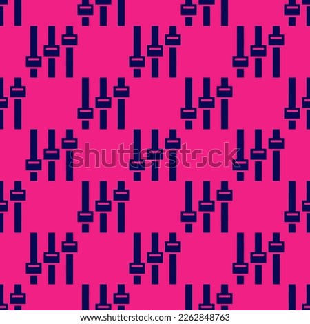 Seamless repeating tiling adjust alt flat icon pattern of vivid cerise and oxford blue color. Background for story.
