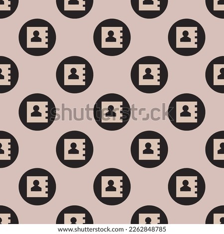 Seamless repeating tiling address book alt flat icon pattern of desert sand and dark jungle green color. Background for login page.