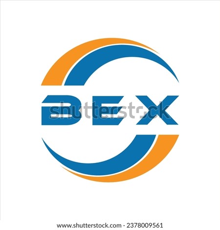 BEX letter logo design on a white background or Monogram logo design for entrepreneur and business.