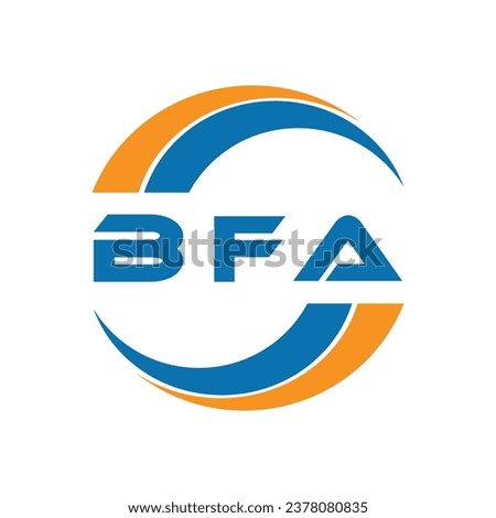 BFA letter logo design on a white background or Monogram logo design for entrepreneur and business.