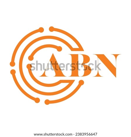 ABN letter design.ABN letter technology logo design on white background.ABN Monogram logo design for entrepreneur and business.
