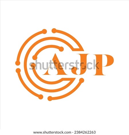 AJP letter design.AJP letter technology logo design on white background.AJP Monogram logo design for entrepreneur and business.