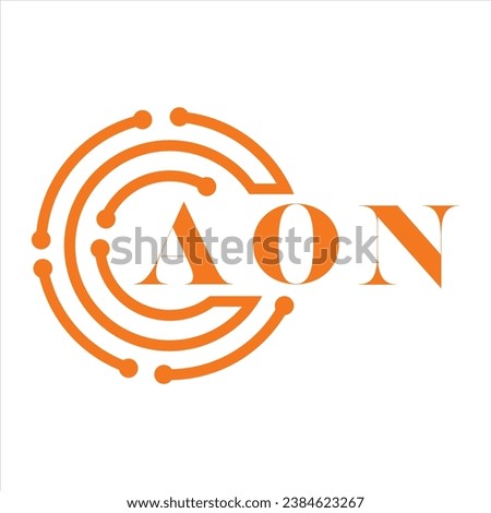 AON letter design.AON letter technology logo design on white background.AON Monogram logo design for entrepreneur and business.