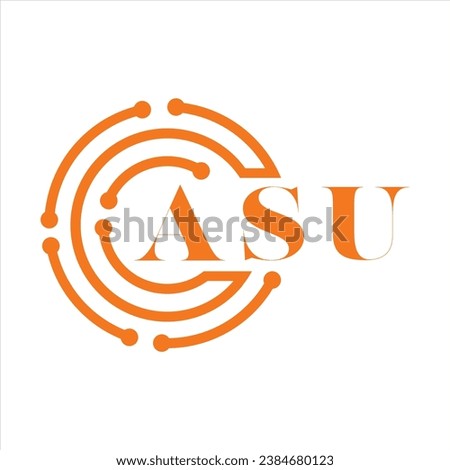 ASU letter design. ASU letter technology logo design on white background. ASU Monogram logo design for entrepreneur and business.
