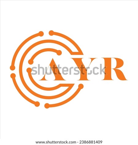AYR letter design. AYR letter technology logo design on white background. AYR Monogram logo design for entrepreneur and business.