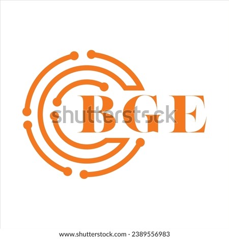 BGE letter design. BGE letter technology logo design on white background. BGE Monogram logo design for entrepreneur and business
