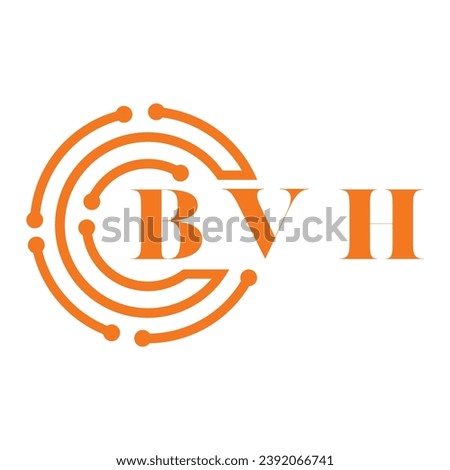 BVH letter design. BVH letter technology logo design on white background. BVH Monogram logo design for entrepreneur and business