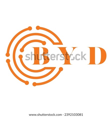 BYD letter design. BYD letter technology logo design on white background. BYD Monogram logo design for entrepreneur and business