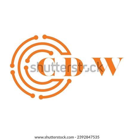 CDW letter design. CDW letter technology logo design on white background. CDW Monogram logo design for entrepreneur and business