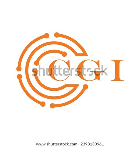 CGI letter design. CGI letter technology logo design on white background. CGI Monogram logo design for entrepreneur and business