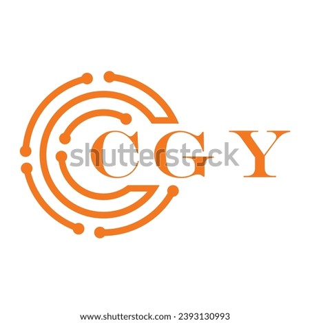 CGY letter design. CGY letter technology logo design on white background. CGY Monogram logo design for entrepreneur and business