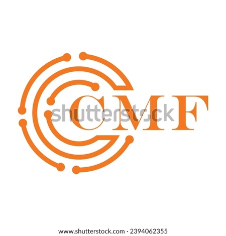 CMF letter design. CMF letter technology logo design on white background. CMF Monogram logo design for entrepreneur and business