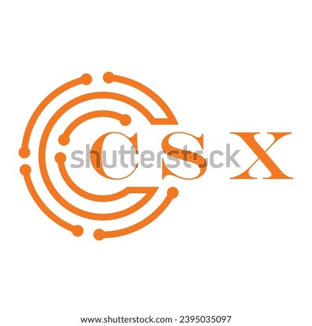 CSX letter design. CSX letter technology logo design on white background. CSX Monogram logo design for entrepreneur and business