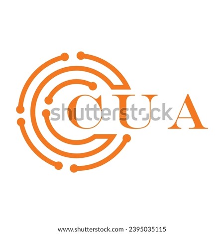 CUA letter design. CUA letter technology logo design on white background. CUA Monogram logo design for entrepreneur and business