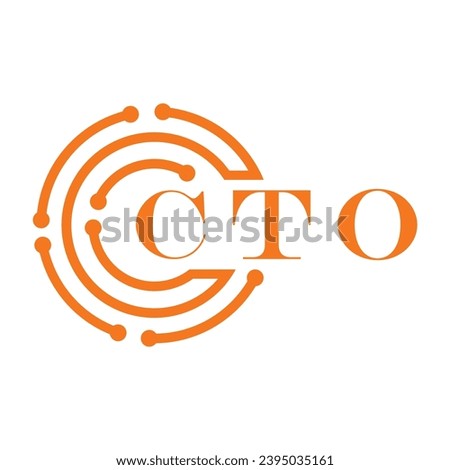 CTO letter design. CTO letter technology logo design on white background. CTO Monogram logo design for entrepreneur and business