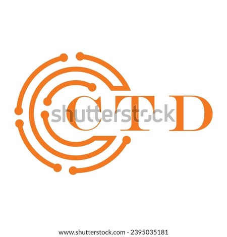 CTD letter design. CTD letter technology logo design on white background. CTD Monogram logo design for entrepreneur and business