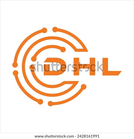 DHL letter design. DHL letter technology logo design on a white background. DHL Monogram logo design for entrepreneurs and businesses.