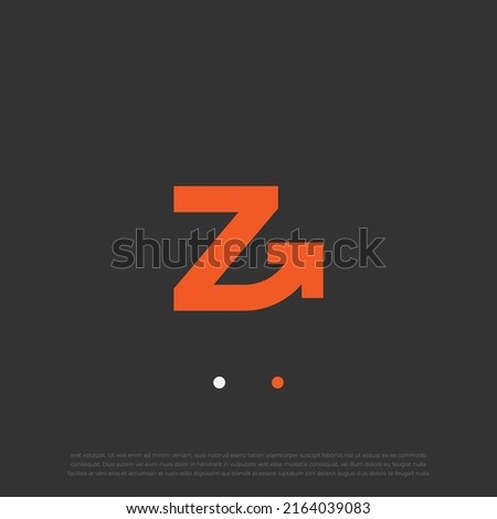 z arrow logo icon vector illustration modern design. growth logo icon vector illustration modern design. suitable for sports companies and investment.