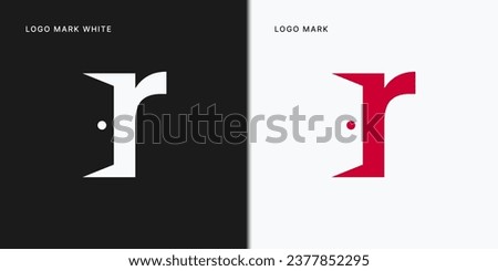 R Door Open Logo Template In Vector Icon Illustration Design.