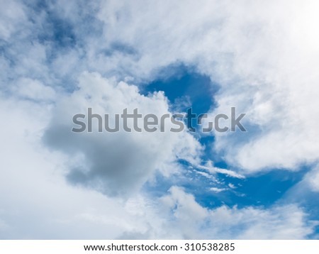 blue sky white and gray cloud
