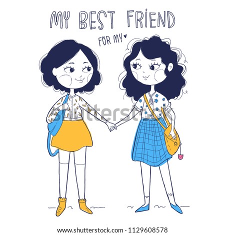 Best Friend Sketches At Paintingvalley Com Explore Collection Of Best Friend Sketches