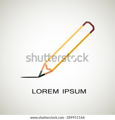 design office work. logo pencil. Sticker for study, business and