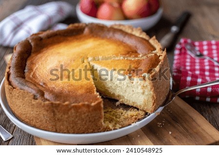 Similar – Foto Bild Käsekuchen oder Käsesahnetorte