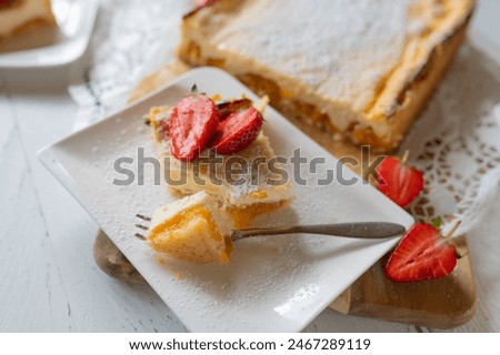 Similar – Foto Bild Käsekuchen oder Käsesahnetorte