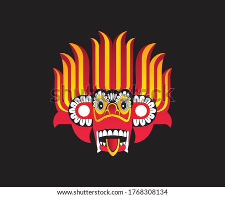 Sri Lankan Traditional Devil Mask Stok fotoğraf © 