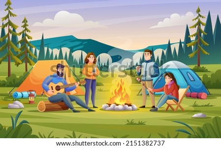 Similar – Image, Stock Photo camping tent mountain