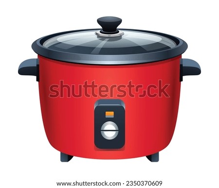 Rice cooker vector illustration isolated on white background