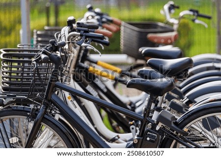 Similar – Image, Stock Photo bicycle parking Places