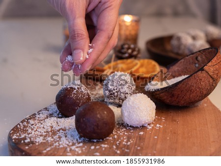 Similar – Image, Stock Photo A handful of pine cones