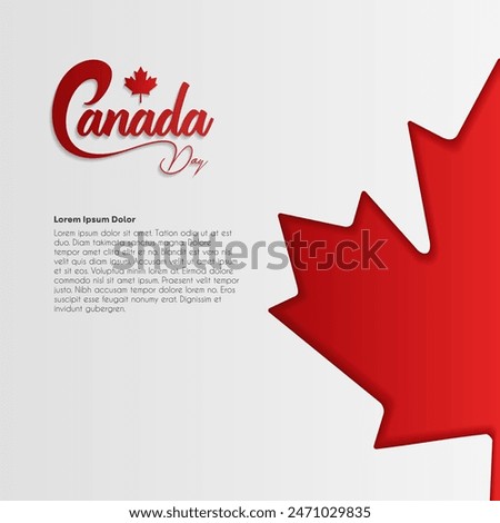 Canada day background or banner design template celebrated on July 1st. Canada independence day background