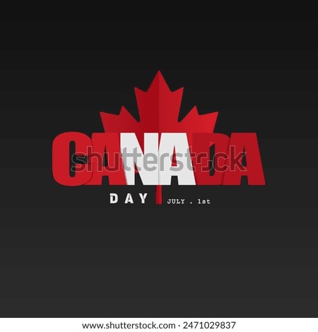 Canada day background or banner design template celebrated on July 1st. Canada independence day background