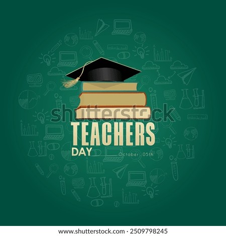 World Teachers Day, 5 october, greeting card concept for social media post, banner, ect