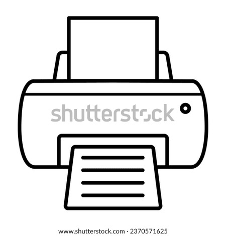 Inkjet printer outline icon style