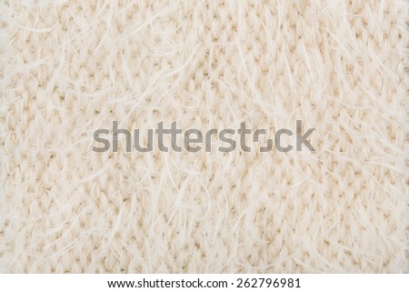 Cream knitting wool texture background