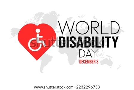 WORLD DISABILITY DAY DESIGN AMD CONCEPT, CELEBRATED ON DECEMBER 3RD, SUITABLE FOR POSTER, BANNER, STICKER, OR SOCIAL MEDIA