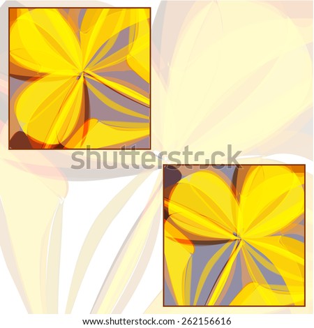 pattern of yellow flowers on the transparent flower