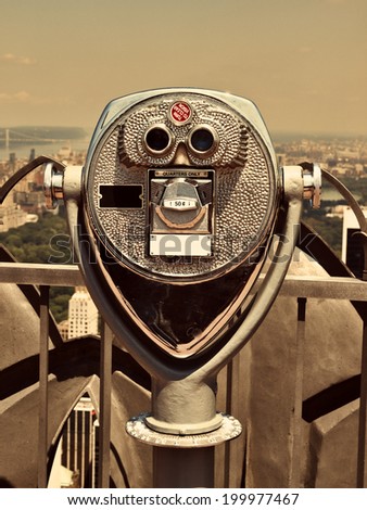 Front view of Vintage Binoculars in Manhattan