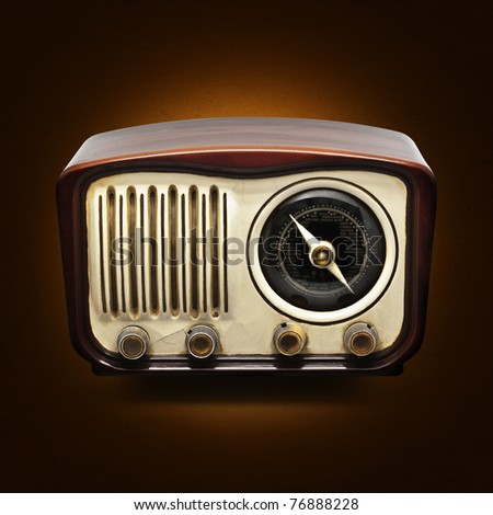Vintage Radio on a dark background