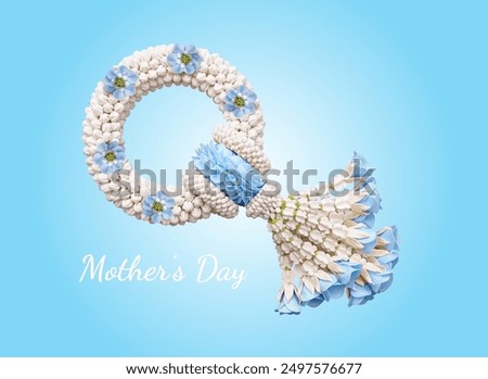 Mother's Day Garland. Thailand Mother's Day background. flower garland traditional.