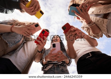 Similar – Image, Stock Photo unrecognizable group of friends eating mexican food in a restaurant. Delicious fajitas. Lifestyle outdoors