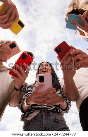 Similar – Image, Stock Photo unrecognizable group of friends eating mexican food in a restaurant. Delicious fajitas. Lifestyle outdoors